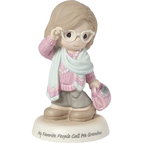 Precious Moments (My Favorite People Call Me Grandma) Bisque Porcelain Figurine - Royal Gift