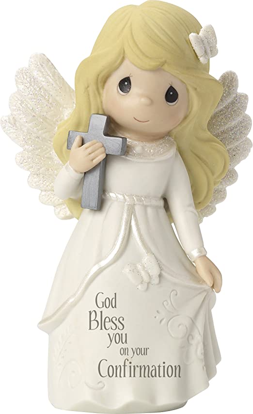 Precious Moments Confirmation Angel, Bisque Porcelain Figurine - Royal Gift