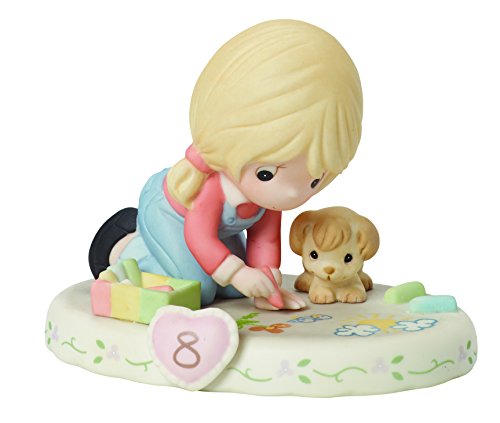 Precious Moments Growing In Grace, Age 8, Blonde Girl Figurine - Royal Gift