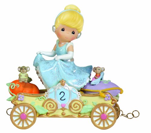 Precious Moments Disney Birthday Parade age 2 Years Cinderella, Bibbidi, Bobbidi, Boo-Now You're Two!, Resin Figurine - Royal Gift