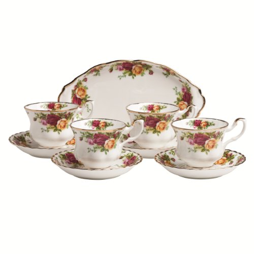 Royal Albert Old Country Roses 9-Piece Tea Cup & Tray Set - Royal Gift