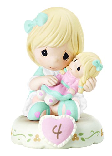 Precious Moments Age 4 Girl Birthday Gifts, Growing in Grace,Porcelain Figurine - Royal Gift