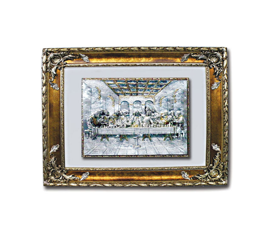 The Last Supper Silver-Plated 3D Artwork 45"W x 37"W - Royal Gift