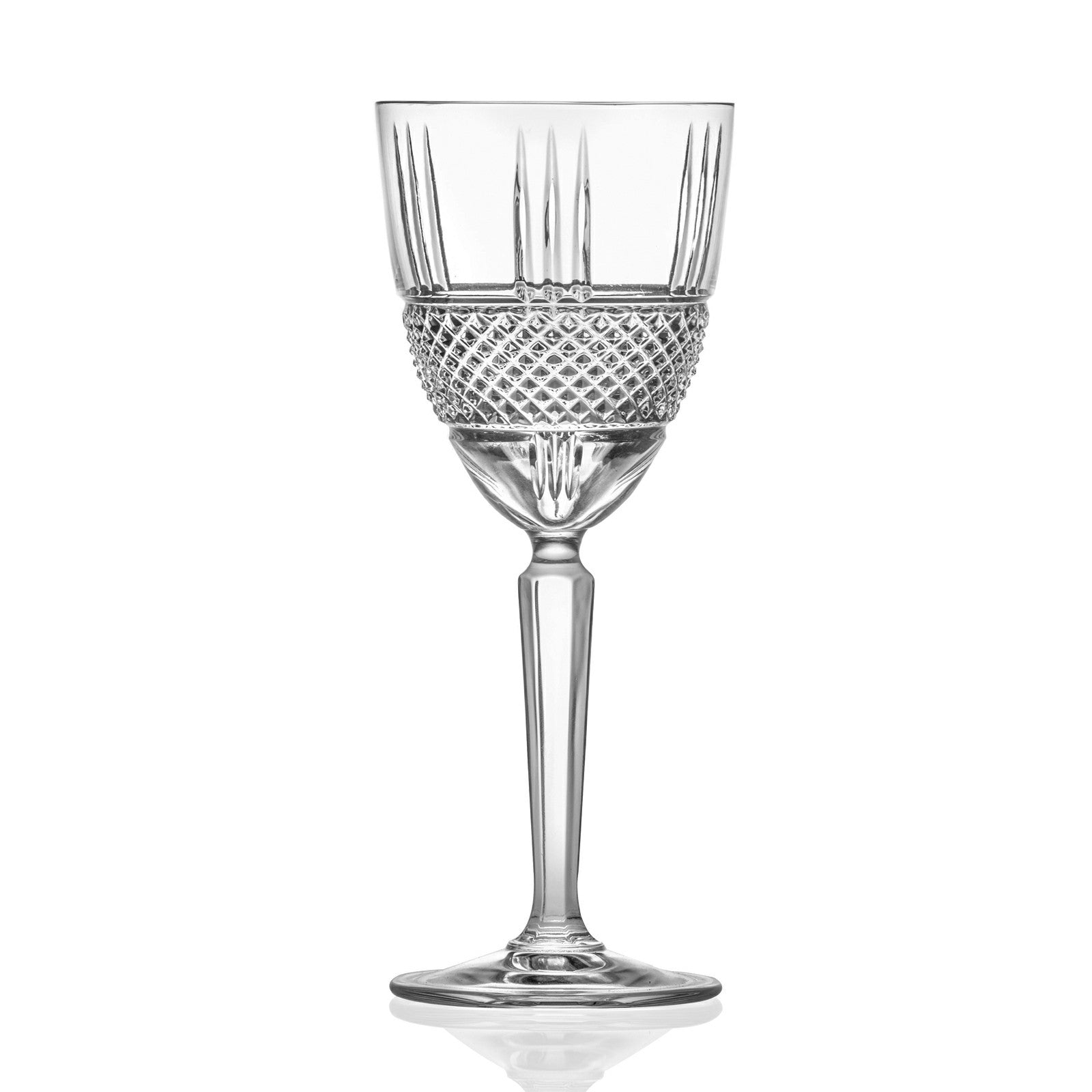 RCR Brilliante 6 Goblets Crystal 23cl, 7.74-OZ made in ITALY