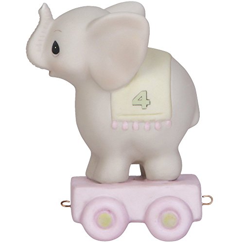 Precious Moments Birthday Train Age 4 'May Your Birthday Be Gigantic' 142024 Porcelain Figurine - Royal Gift