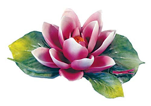 Capodimonte Water Lily (Pink) Porcelain Flower Hand Made in Italy - Royal Gift