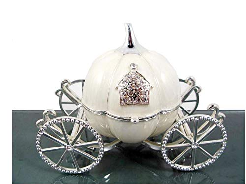 Jewelry Box Carriage Pumpkin 6.5" with Crystals - Royal Gift