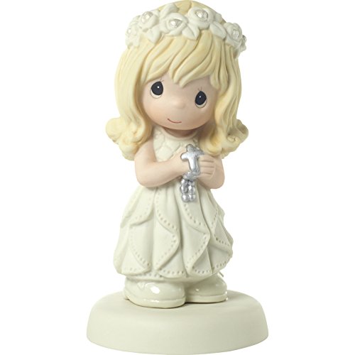 Precious Moments 172009 'May His Light Shine in Your Heart Today & Always' First Communion Bisque Porcelain Figurine - Royal Gift