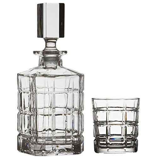 Brilliant Williams 5 Piece Decanter and 4 Double-Old-Fashion Glass Set - Royal Gift