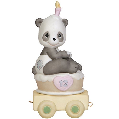 Precious Moments Birthday Train, Age 12, Give A Grin And Let The Fun Begin, Bisque Porcelain Figurine - Royal Gift