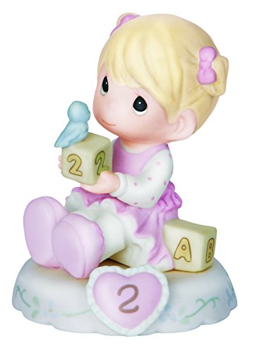 Precious Moments Age 2 Girl Birthday Gifts, Growing in Grace, Porcelain Figurine - Royal Gift