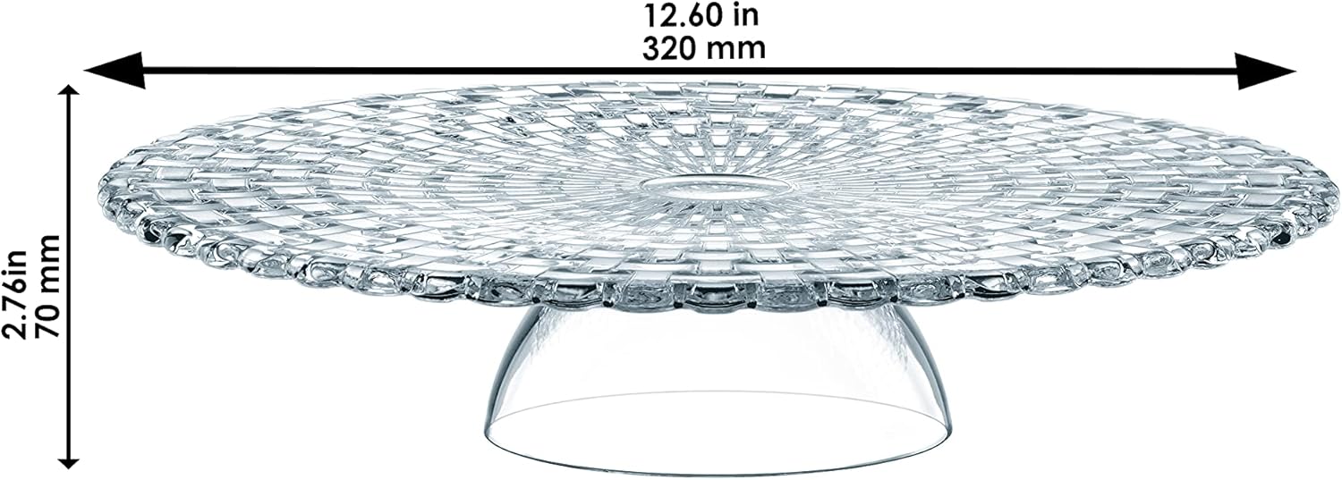 Nachtmann Bossa Nova Cake plate / Chip & Dip Crystal 32cm=12.5"diameter