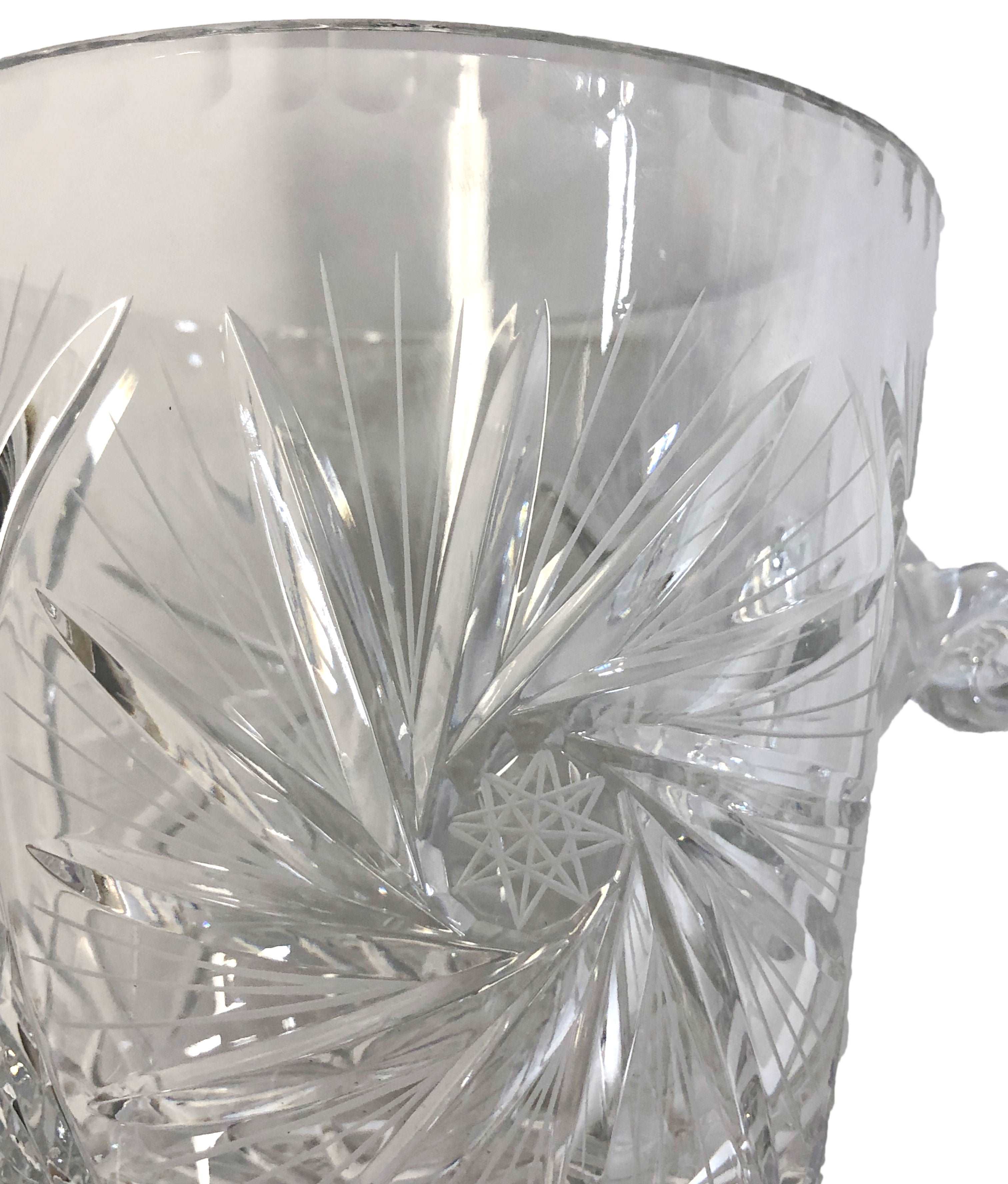 Holland Glass Pinwheel Ice Bucket - Royal Gift
