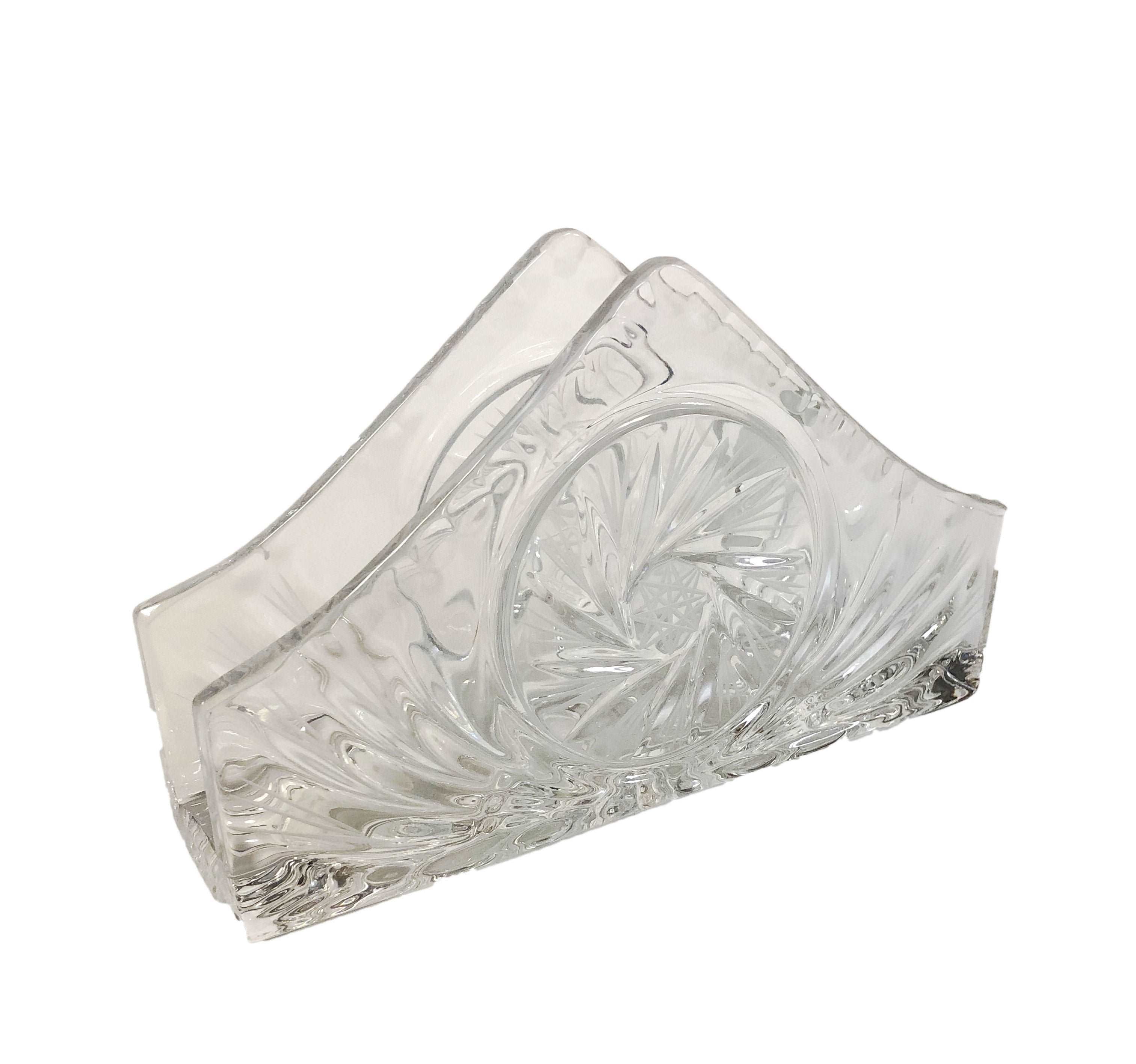 Holland Glass Pinwheel Napkin Holder - Royal Gift