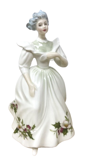 Royal Doulton December Bone China Figurine - Handmade and Hand painted in England - HN2696