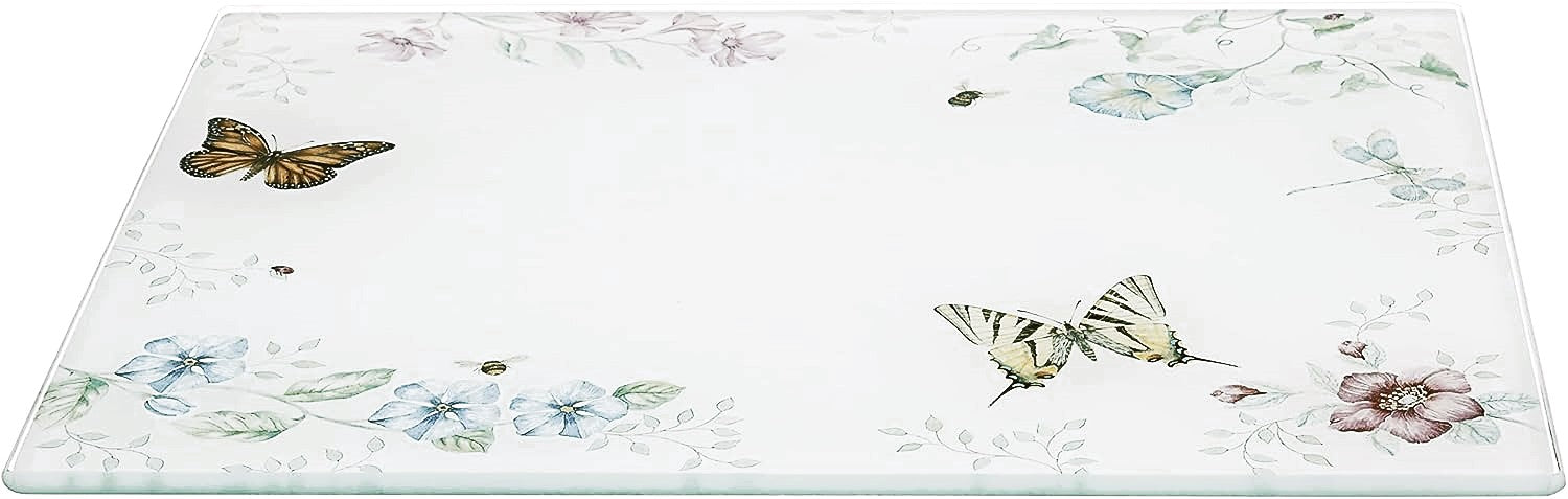 Lenox Butterfly Meadow Glass Cutting Board 13" X 10.4"