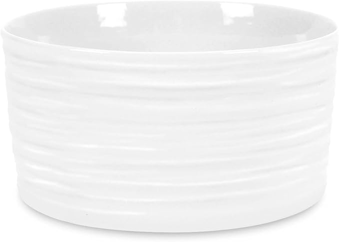 White ceramic bowl on a white background
