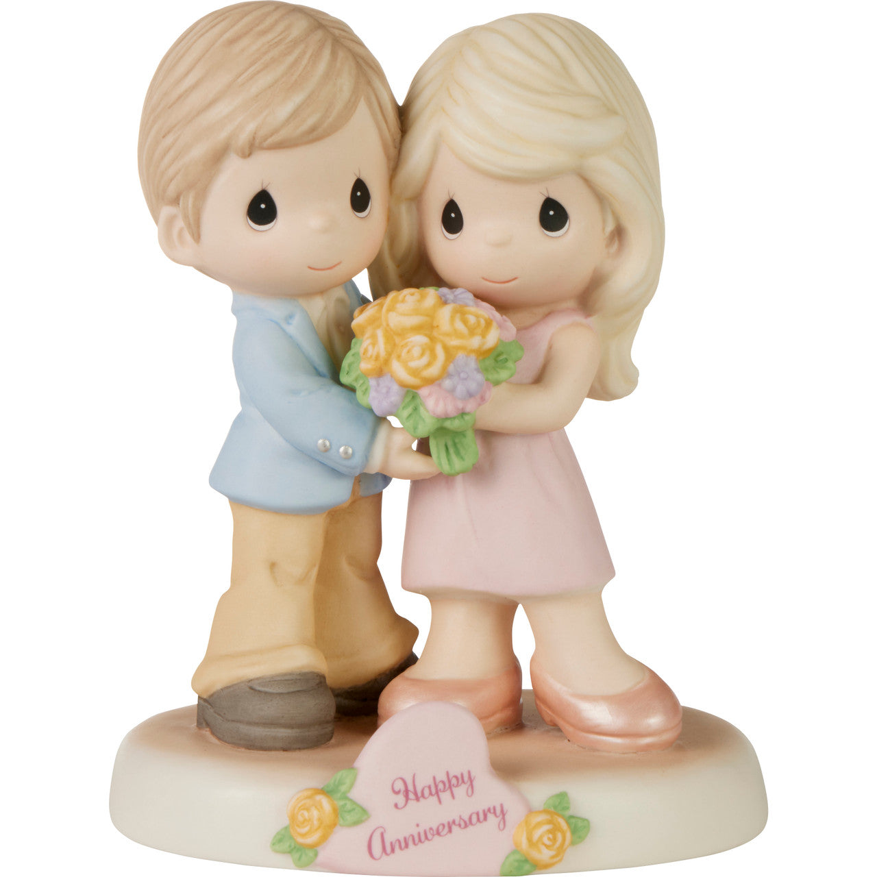 Precious Moments Happy Anniversary 'Our Love Will Bloom Forever' Porcelain Figurine
