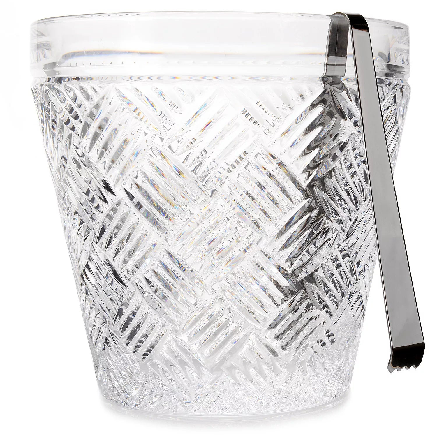 Waterford Ice Bucket Crystal Marquis Versa Collection with Tongs