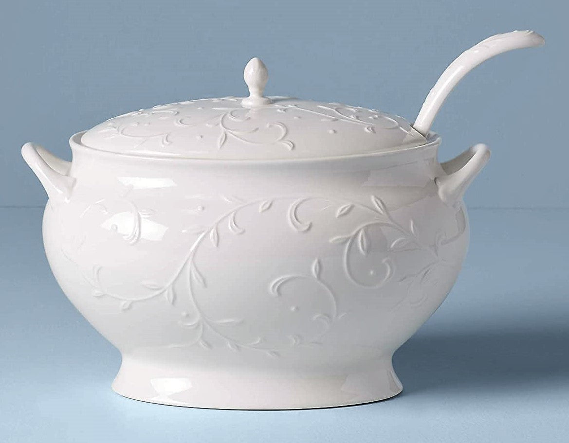 Lenox Opal Innocence  Soup Tureen covered with Ladle