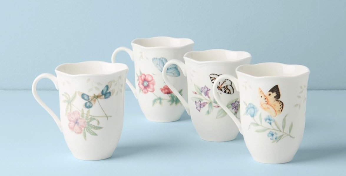 Lenox Butterfly Meadow mugs 4 assorted