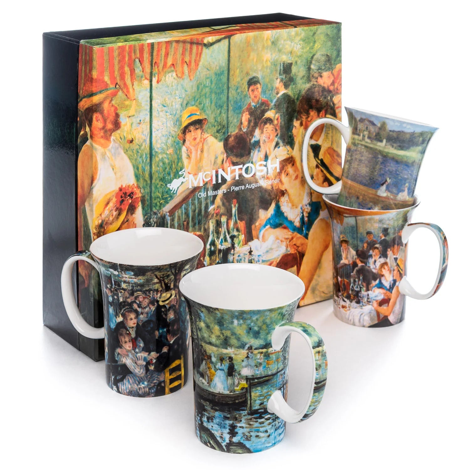 Renoir 4 Mugs, with Gift Box Multicolors McIntosh Classics