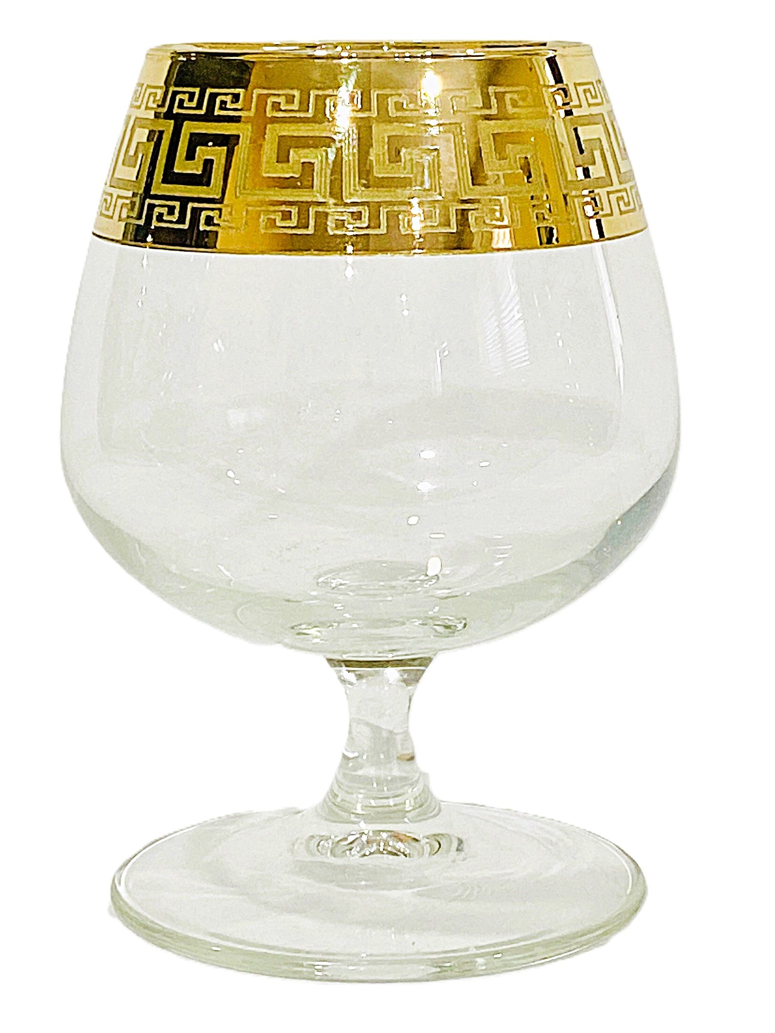 Brandy Glasses Set of 6 Versalion Gold Greek Key collection