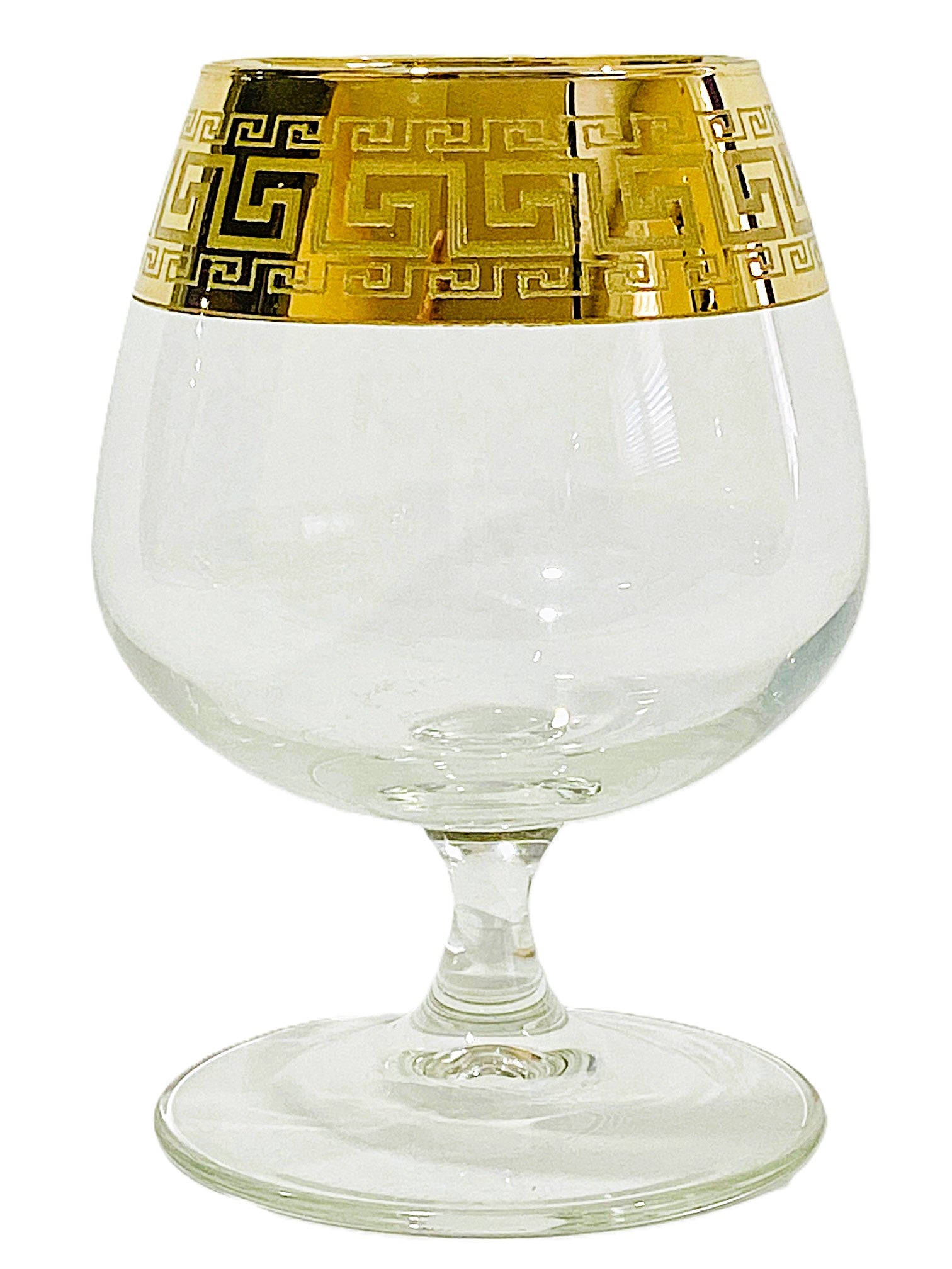 Brandy Glasses Set of 6 Versalion Gold Greek Key collection