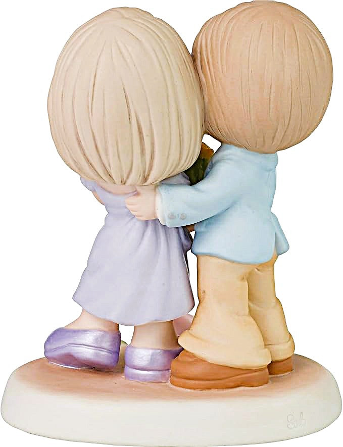 Precious Moments 25th Anniversary '25 happy years together' Porcelain Couple Figurine