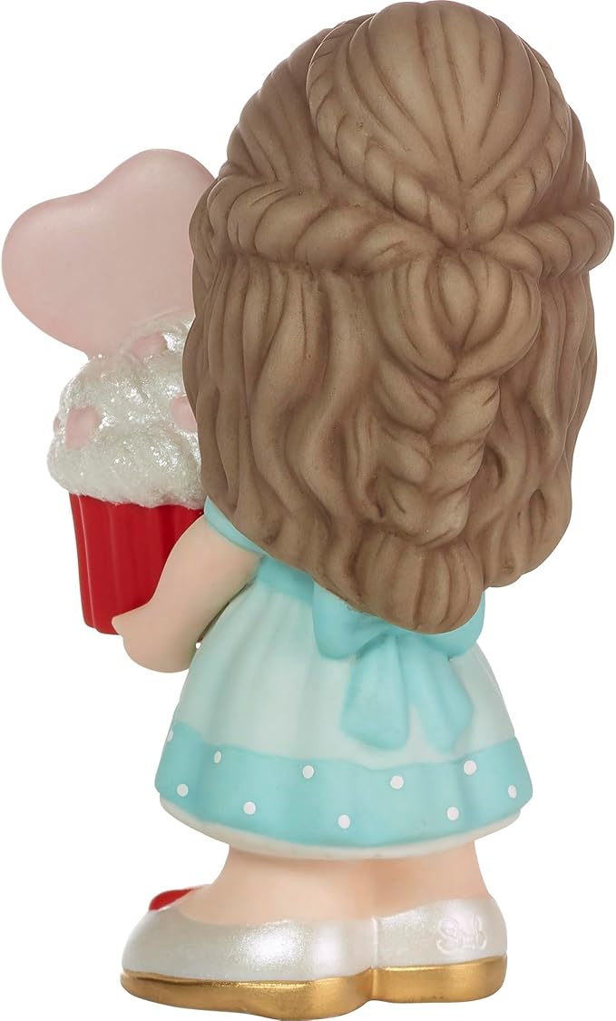 Precious Moments Mother day 'You bake me happy' Girl Brunette Holding Cupcake