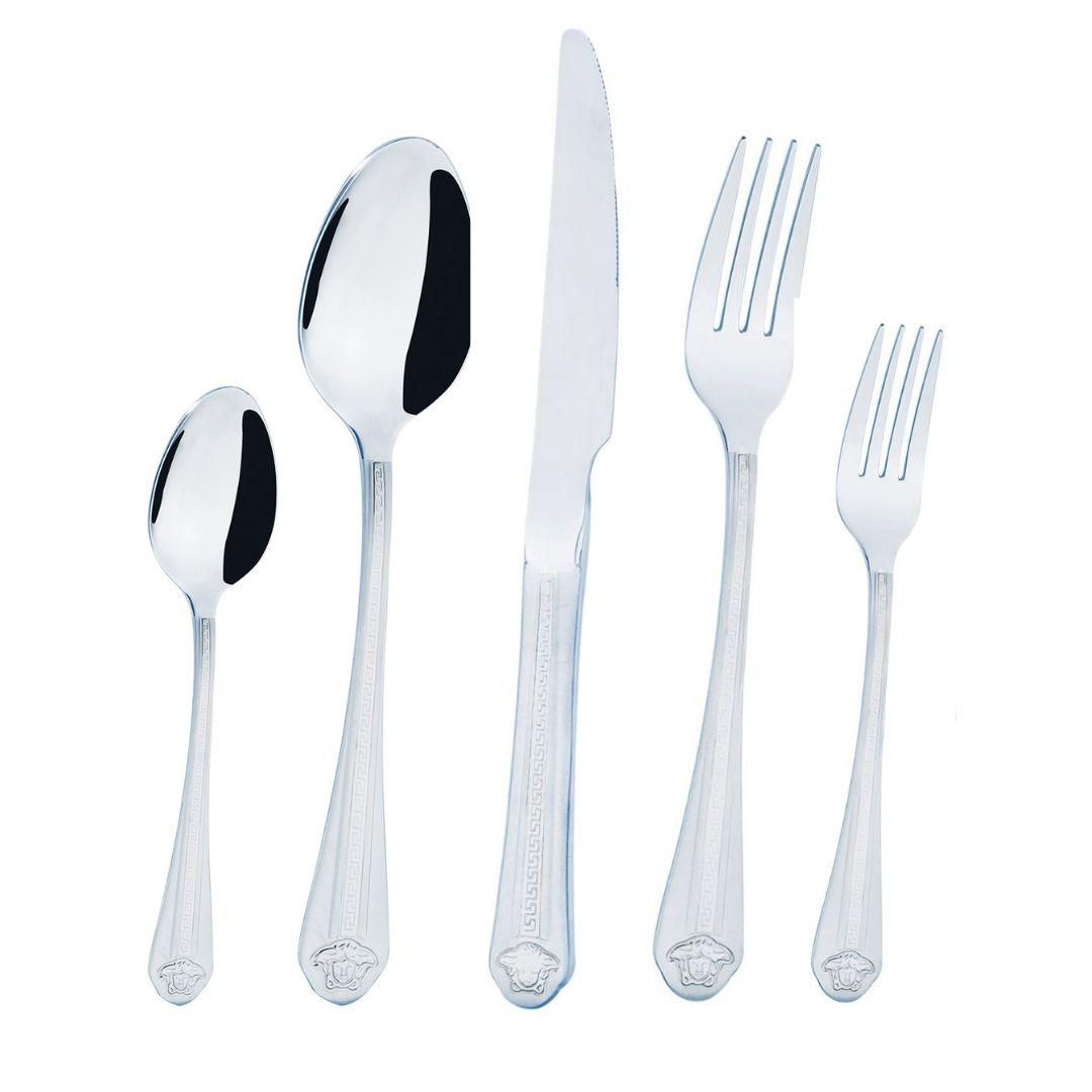 Flatware 78 Piece Set 18/10 Stainless Steel Versalion from Carl Weill, Service for 12 people include 12 serving piece set