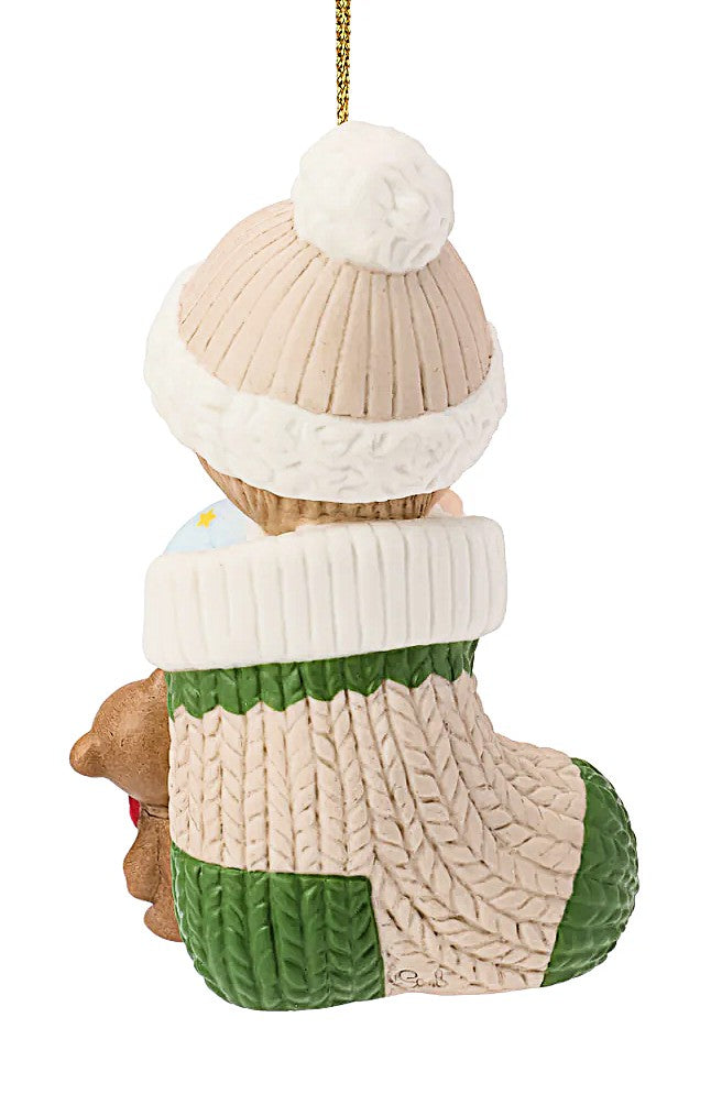 Precious Moments 2026 Baby 1st Christmas Boy Ornament porcelain 261006