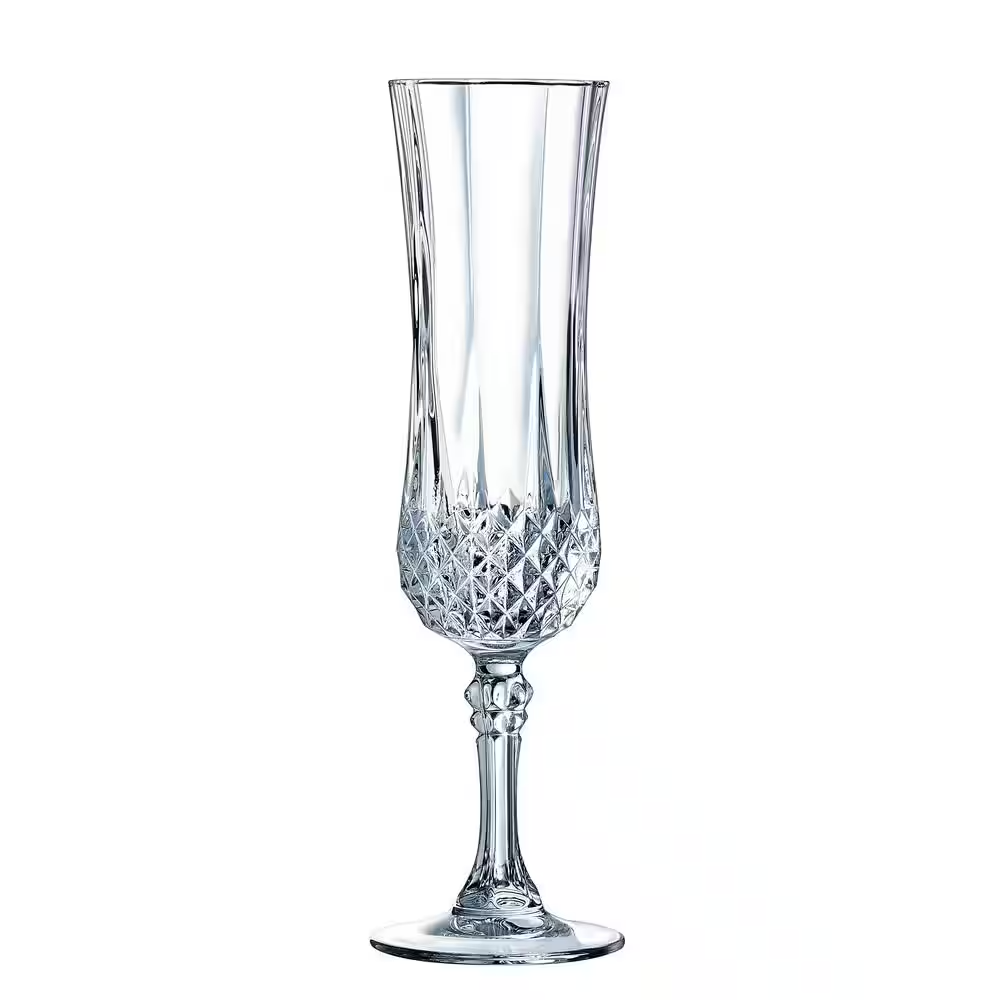 Cristal D'arques CreaTable, ECLAT, Glass 14 cl 6 Pieces Longchamps Champagne Flute, Crystal