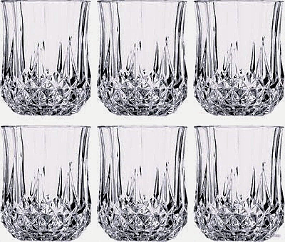 Cristal D'ARQUES Paris Longchamp 6 Double Old Fashioned Crystal Whisky Glass - 320 ml = 10.75-oz