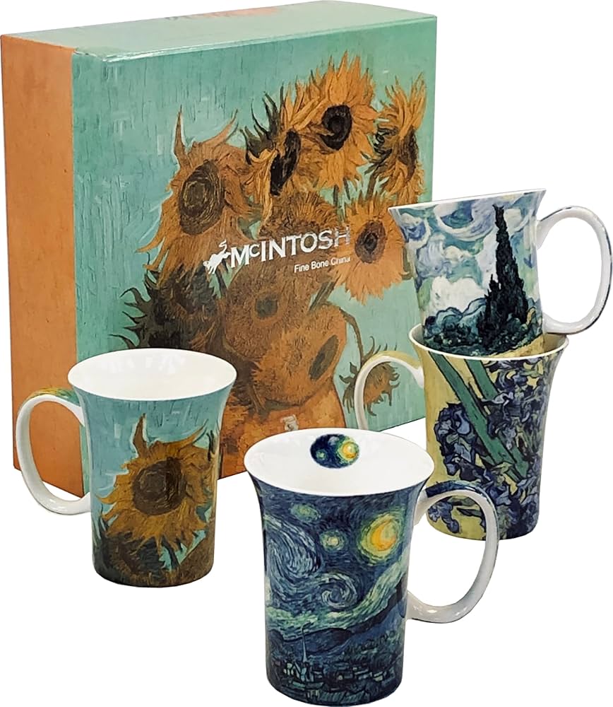 Van Gogh 4 Mugs, Multicolor McIntosh Classics