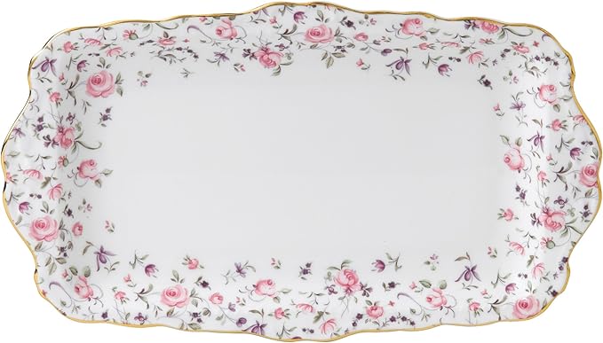 Royal Albert Rose Confetti Sandwich Tray