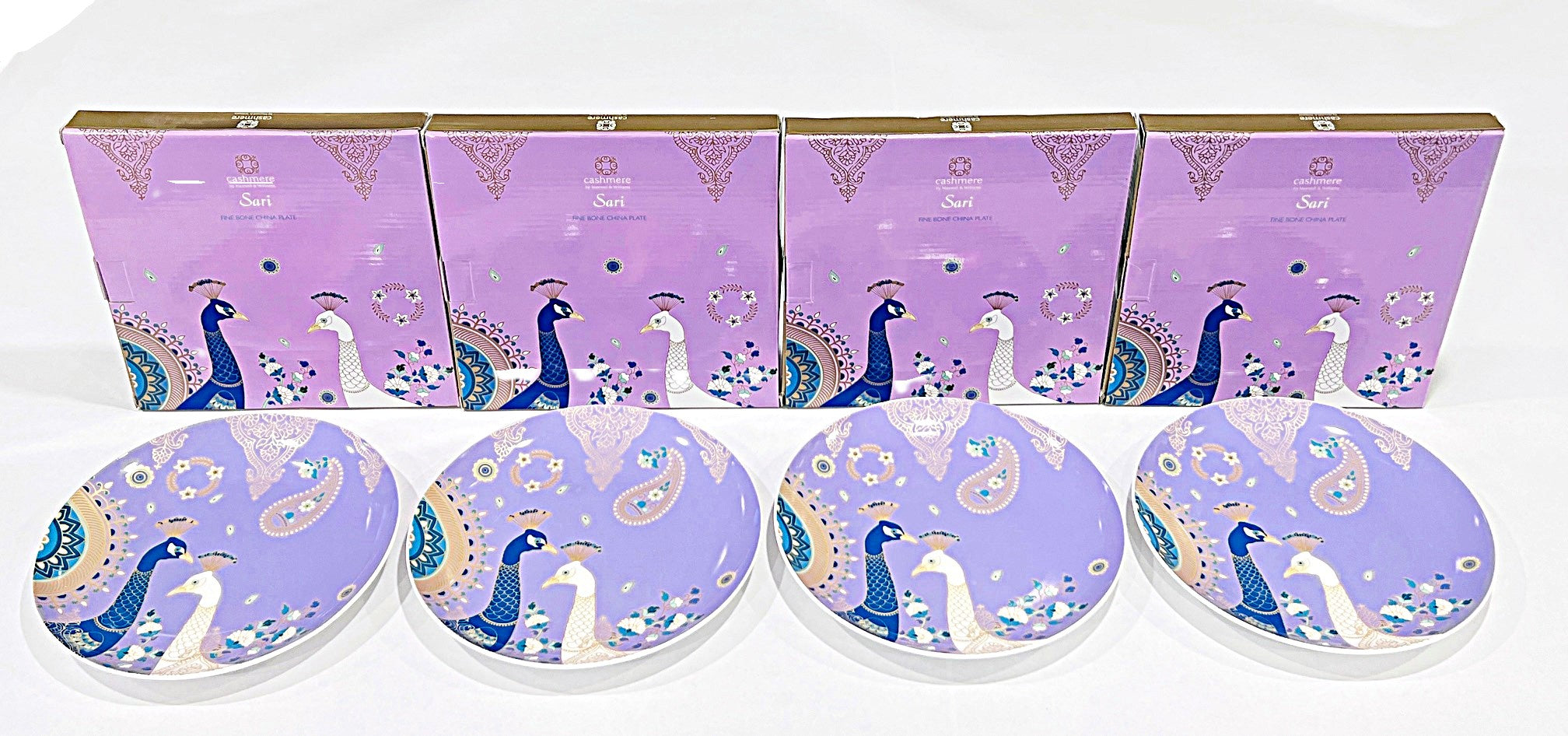 Maxwell & Williams Sari 4 Plates 20cm Lilac