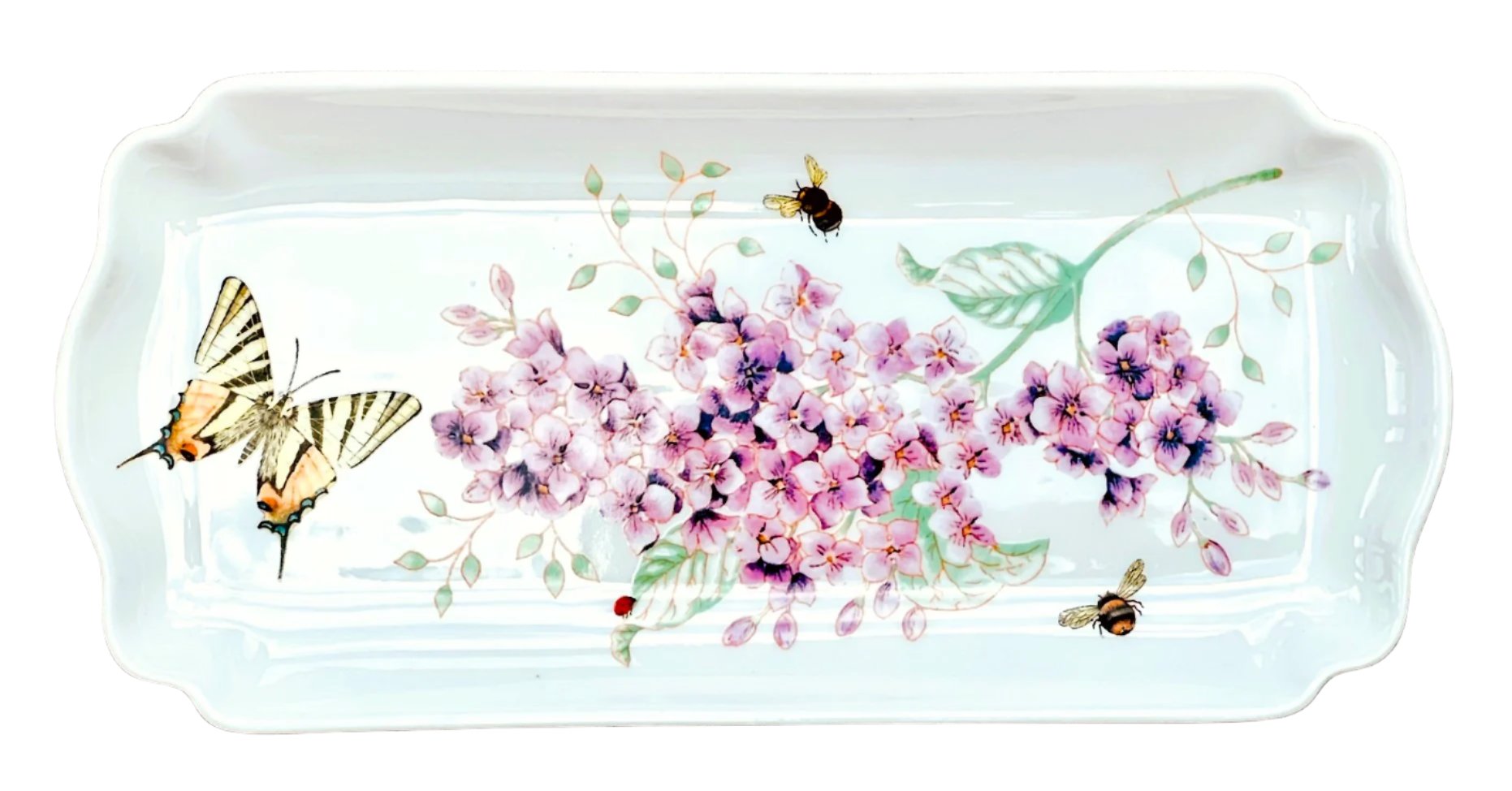 LENOX Butterfly Meadow Rectangular Tray 9.5"long X 4.5"wide X .7"high