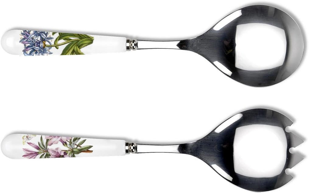 Portmeirion Botanic Garden Salad Servers 10 Inch, 2 Piece Set
