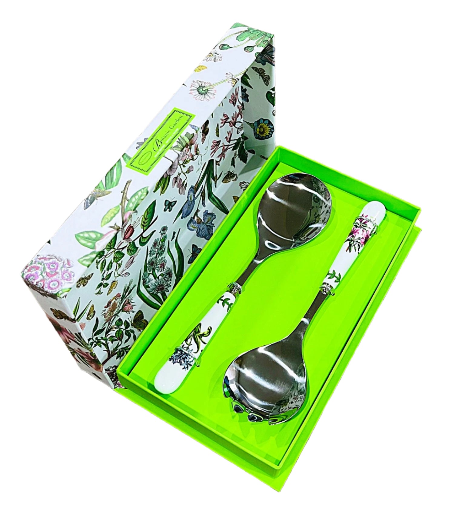 Portmeirion Botanic Garden Salad Servers 10 Inch, 2 Piece Set