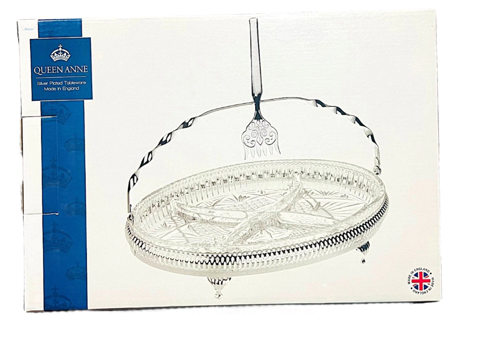 Queen Anne hors d'oeuvres Oval & Fork Tarnish Resistant Silver plated Tableware