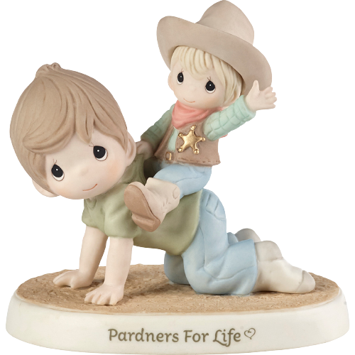 Precious Moments Pardners For Life Father & Son Figurine Porcelain Bisque