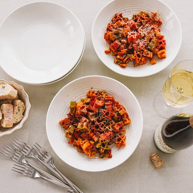 Royal Doulton Gordon Ramsay Maze White Bowl/Pasta 4 piece set Porcelain