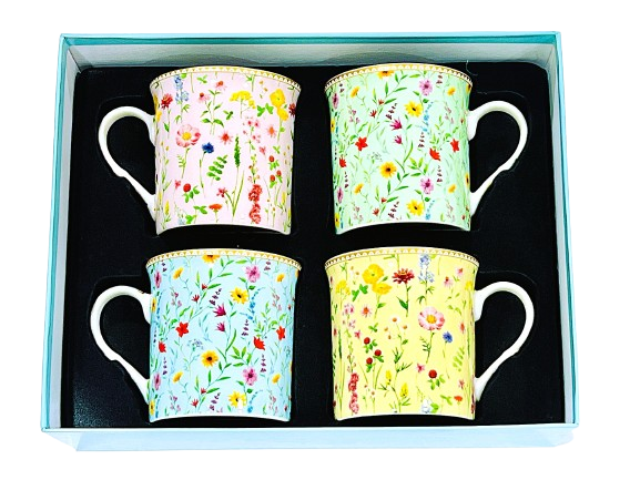 Meadow Flowers Mug set of 4