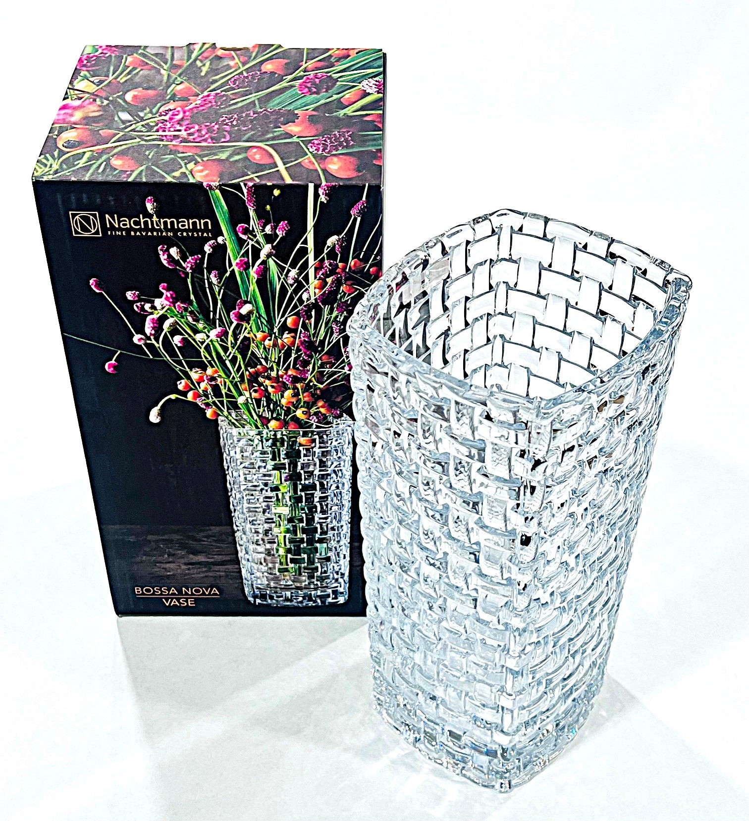 Nachtmann  Crystal Vase 28cm = 11" Bossa Nova collection