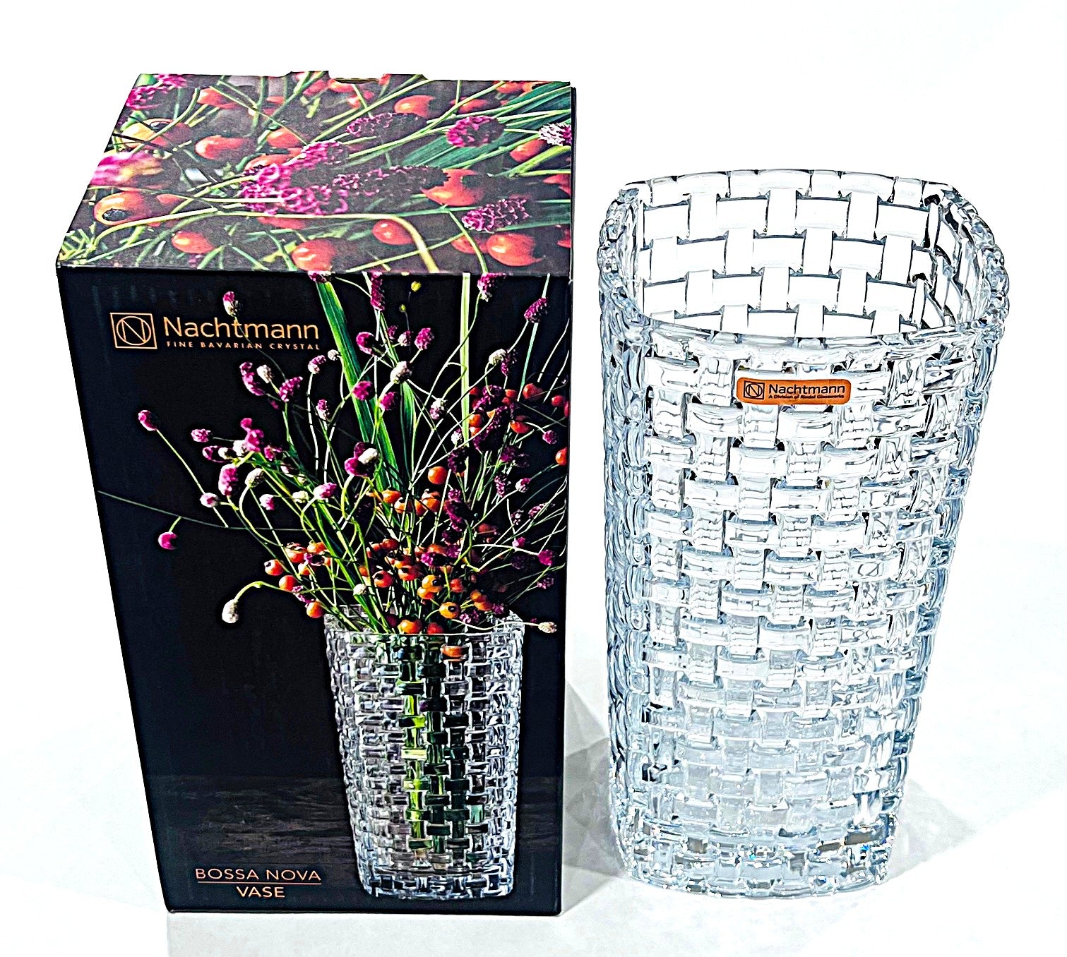 Nachtmann  Crystal Vase 28cm = 11" Bossa Nova collection