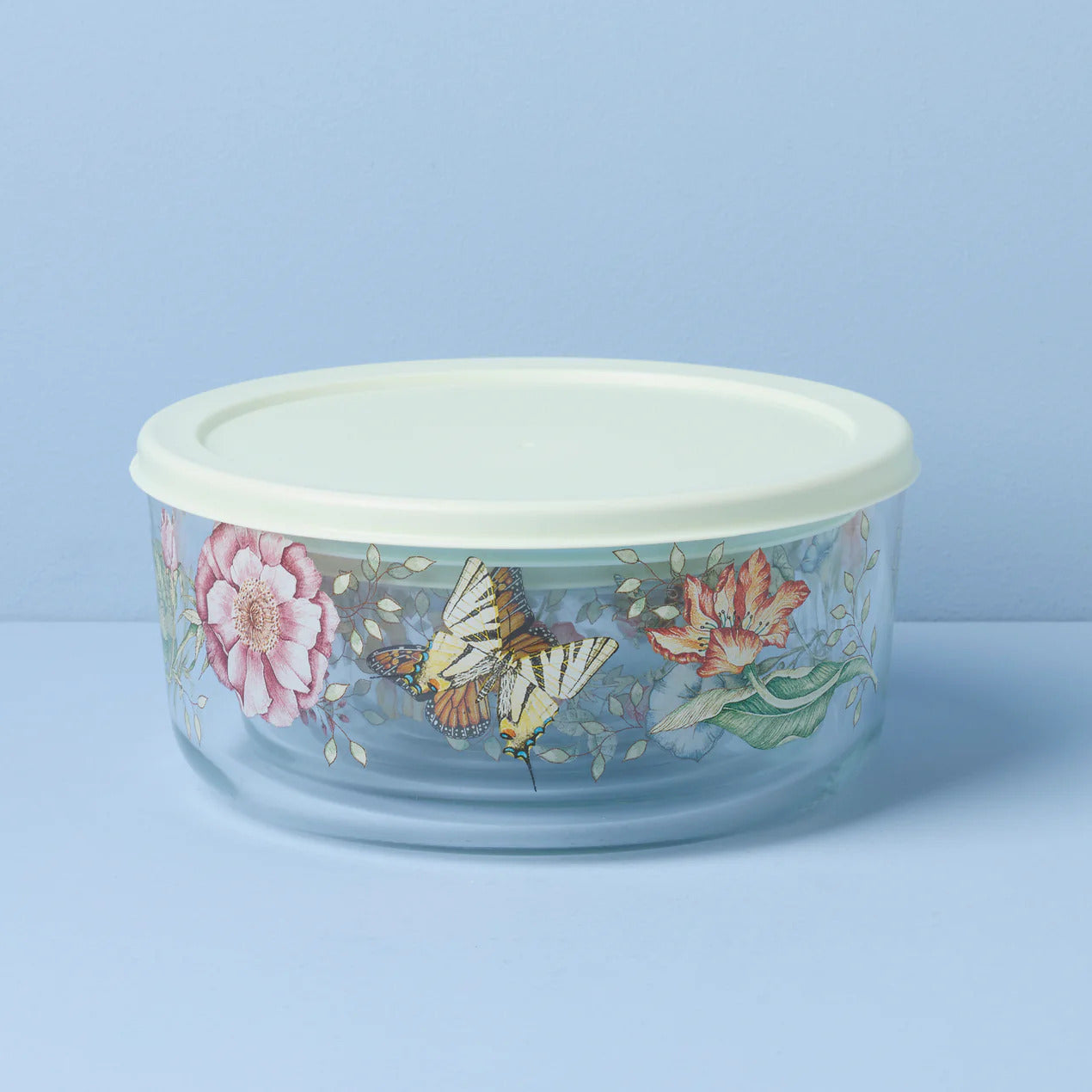 Lenox Butterfly Meadow Glass Bowl 8 piece Set Includes 4 glass bowl+4 lids
