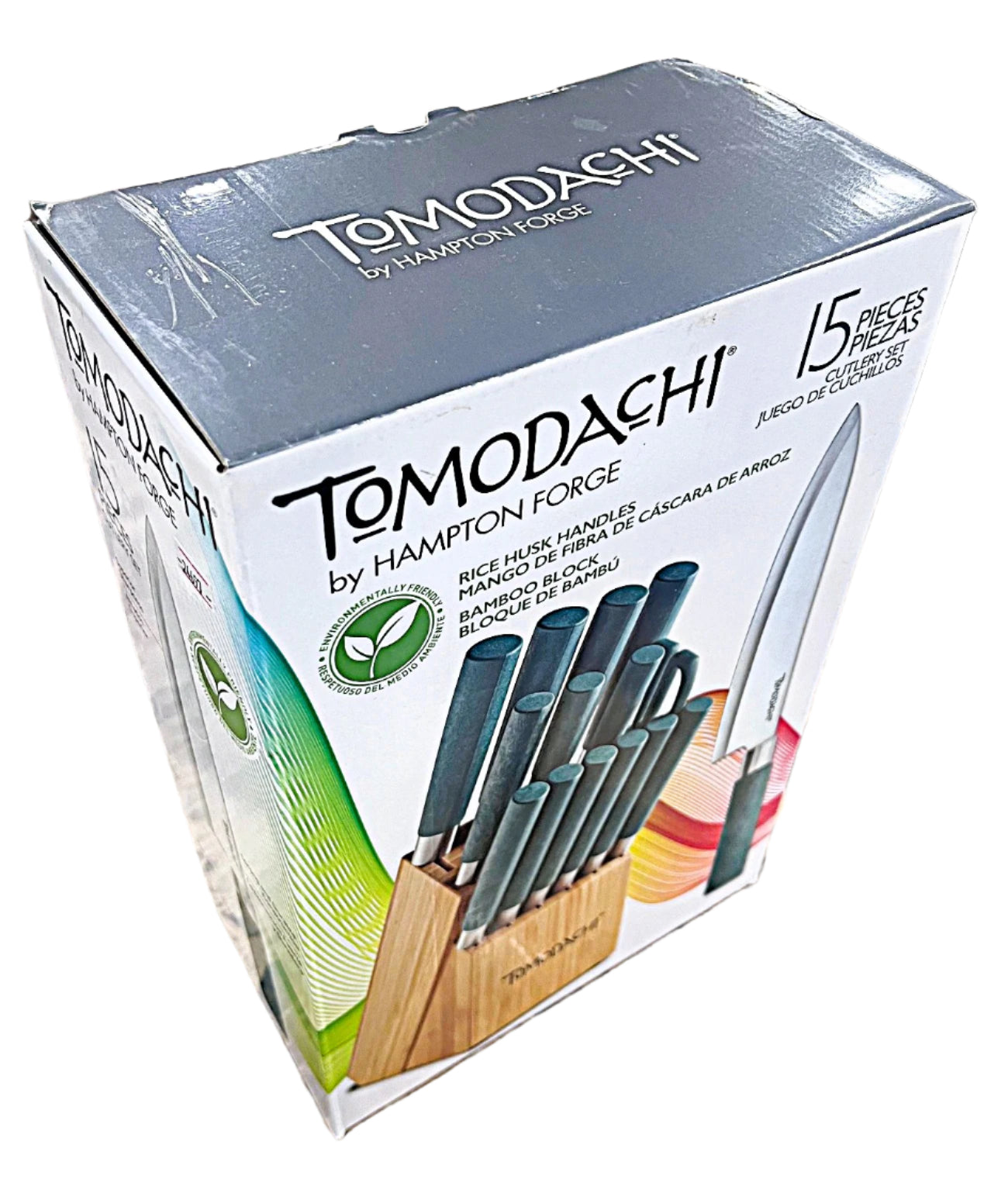 Hampton Forge 15 Piece Knife Set, with wood block Tomodachi Haruto col