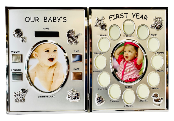 Baby's 1st Year Photo Frame Double Panel 15" x 10"