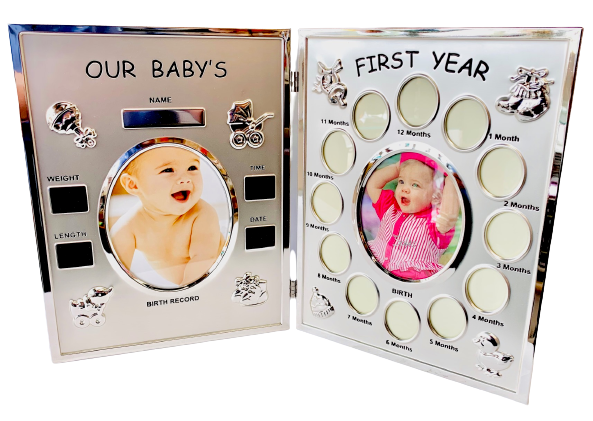 Baby's 1st Year Photo Frame Double Panel 15" x 10"